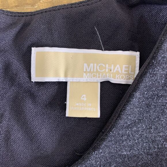 Michael Kors sleeveless zipper accent sheath dress charcoalsl gray size 4 - Picture 5 of 11